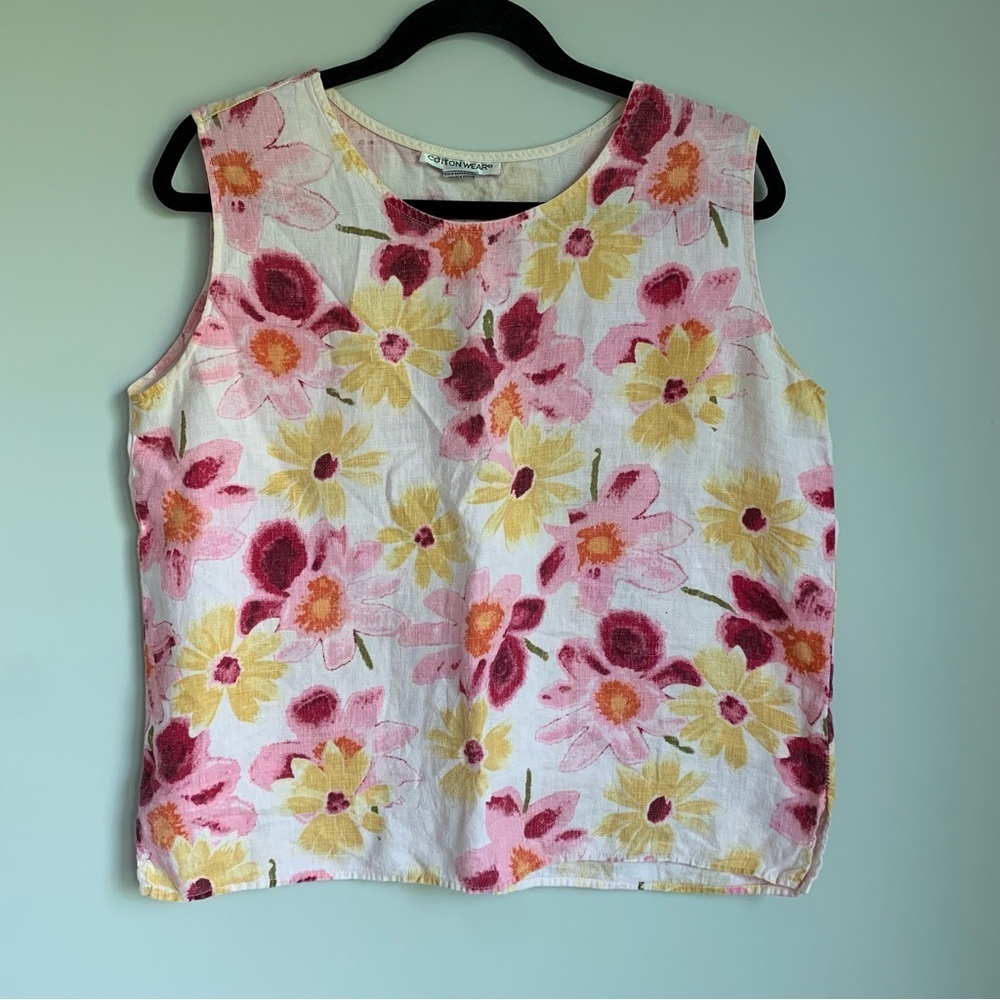 Cotton Wear Sleeveless Floral Top